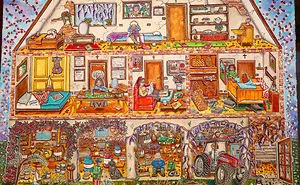 Disabled Girl Paints Tiniest Details In A Big Painting During Lockdown