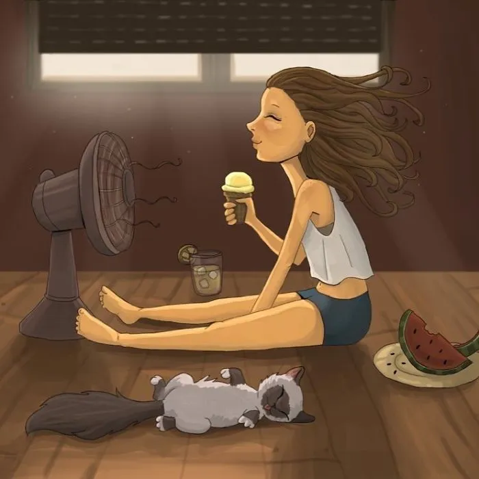 Artist Illustrates Everyday Life With A Cat In These 31 Relatable Comics