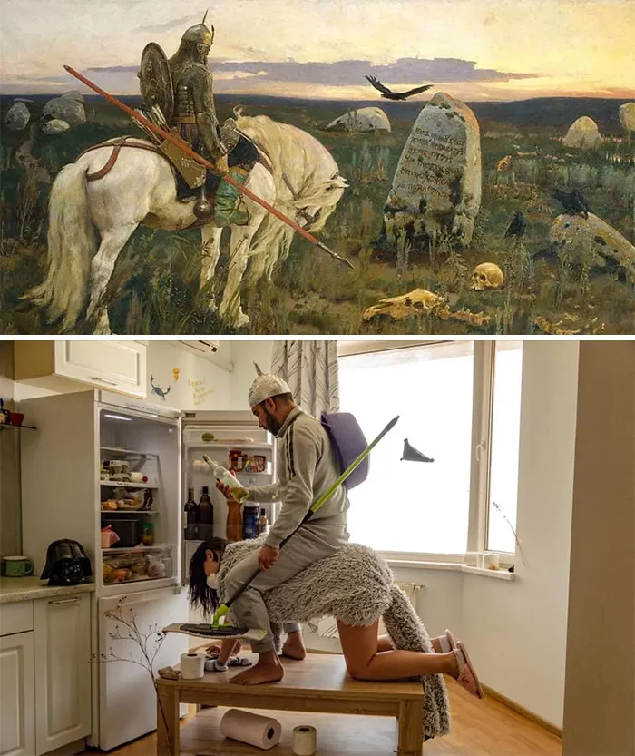 Este grupo de Facebook de Rusia se dedica a recrear famosas obras de arte durante el aislamiento, y aquí tienes las 30 mejores