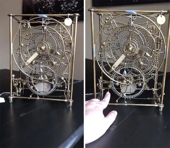 Es una escultura cinética de Gordon Bradt. Me pareció intrincada y artística, y solo costó 20$