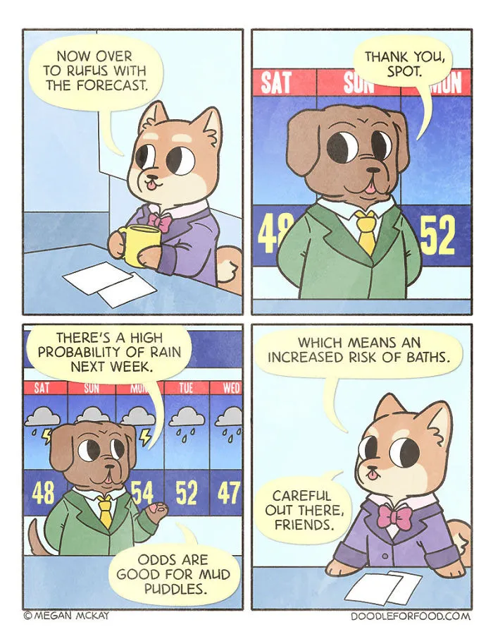 Artist Illustrates Dogs Reporting On Events Important In Daily Pup World In Her 14 Comics