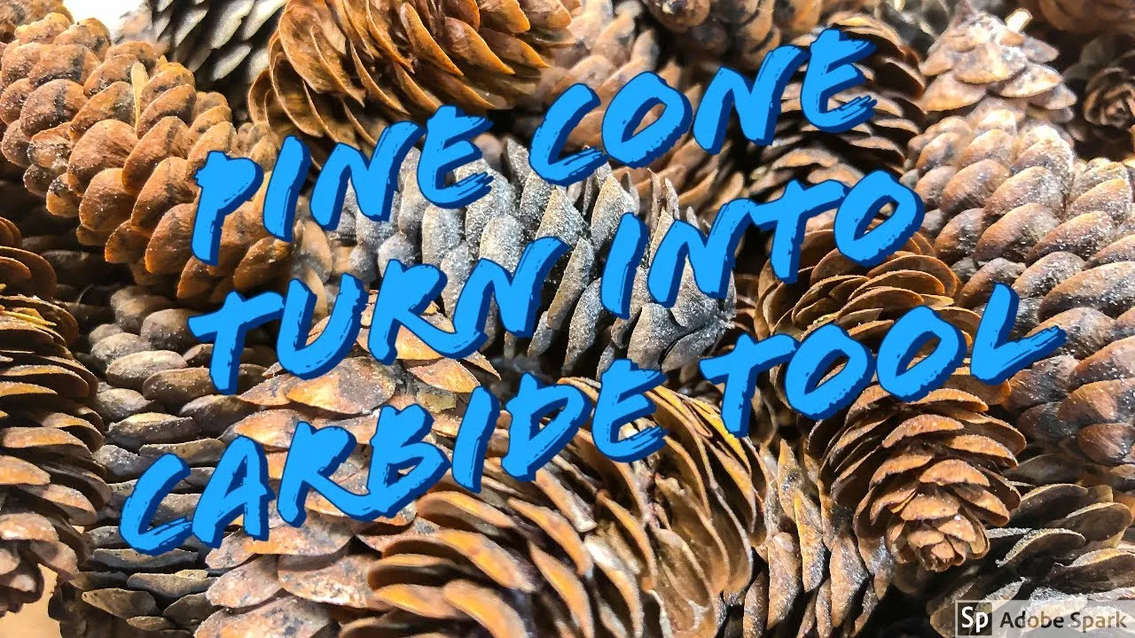 Woodturning - Pine Cone Turns Into A Carbide Tool
