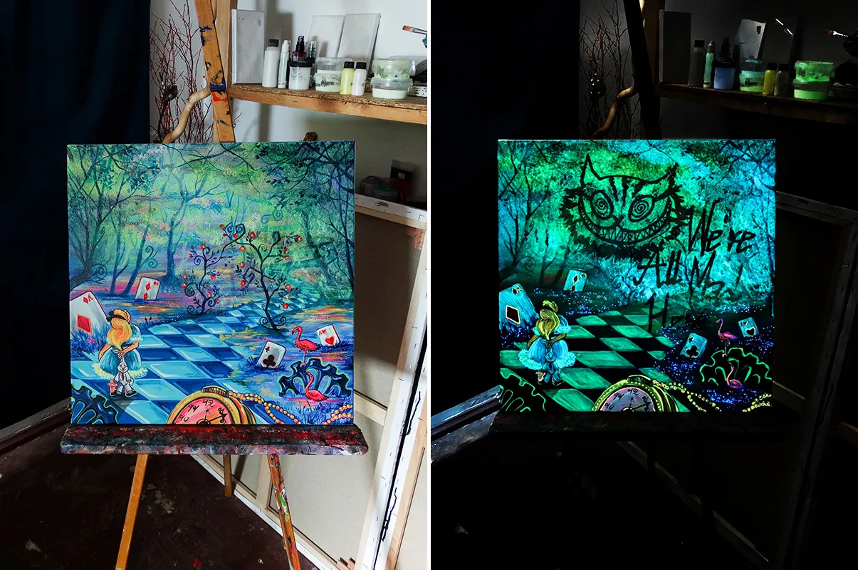 In These Quarantine Times I Create Glow In The Dark Paintings Inspired By Tales And Fantasy