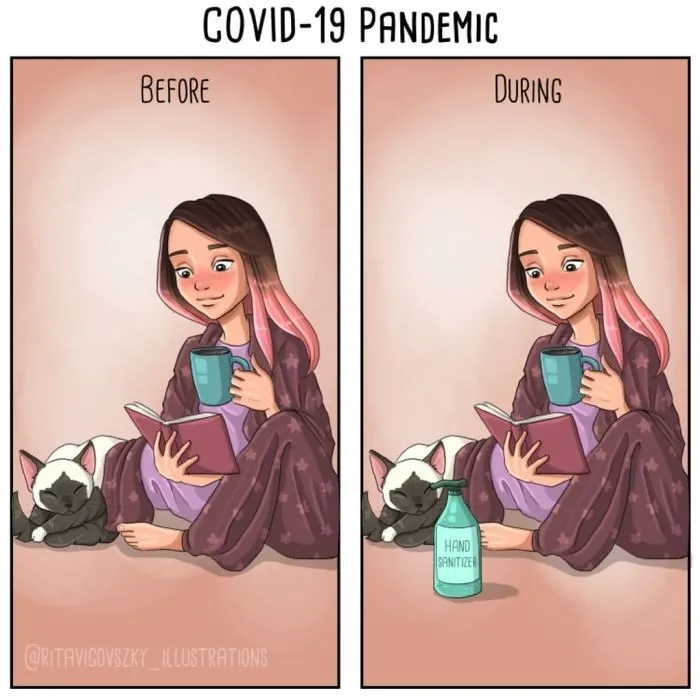 Artist Illustrates Everyday Life With A Cat In These 31 Relatable Comics