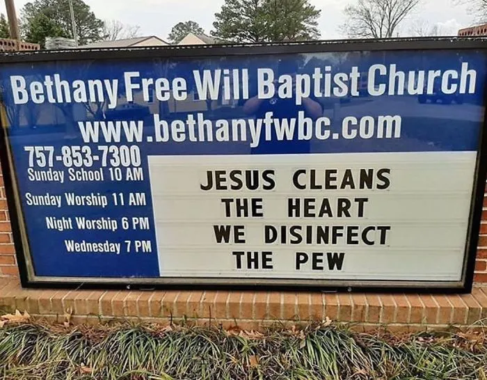 16 Funny Church Signs About Coronavirus