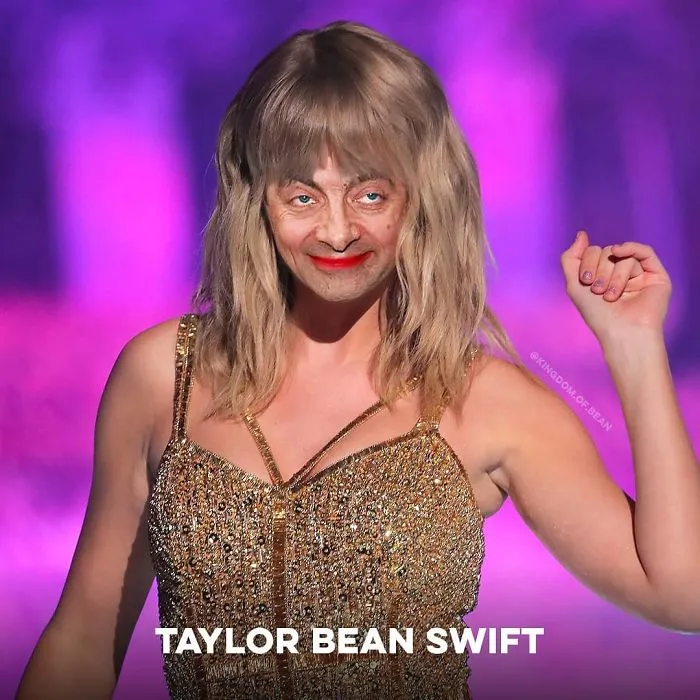 Taylor Swift como  Mr. Bean