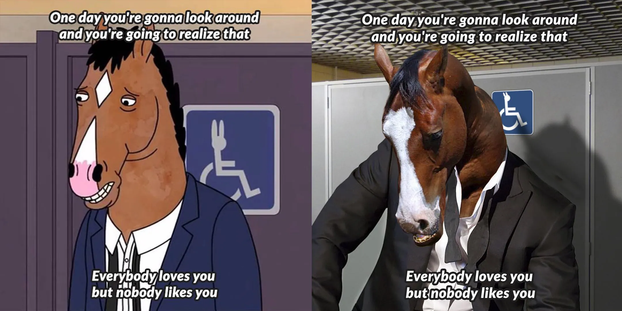 What Would Bojack Horseman Look Like In Real-Life? An Artist Recreates Iconic Scenes From Bojack Horseman.