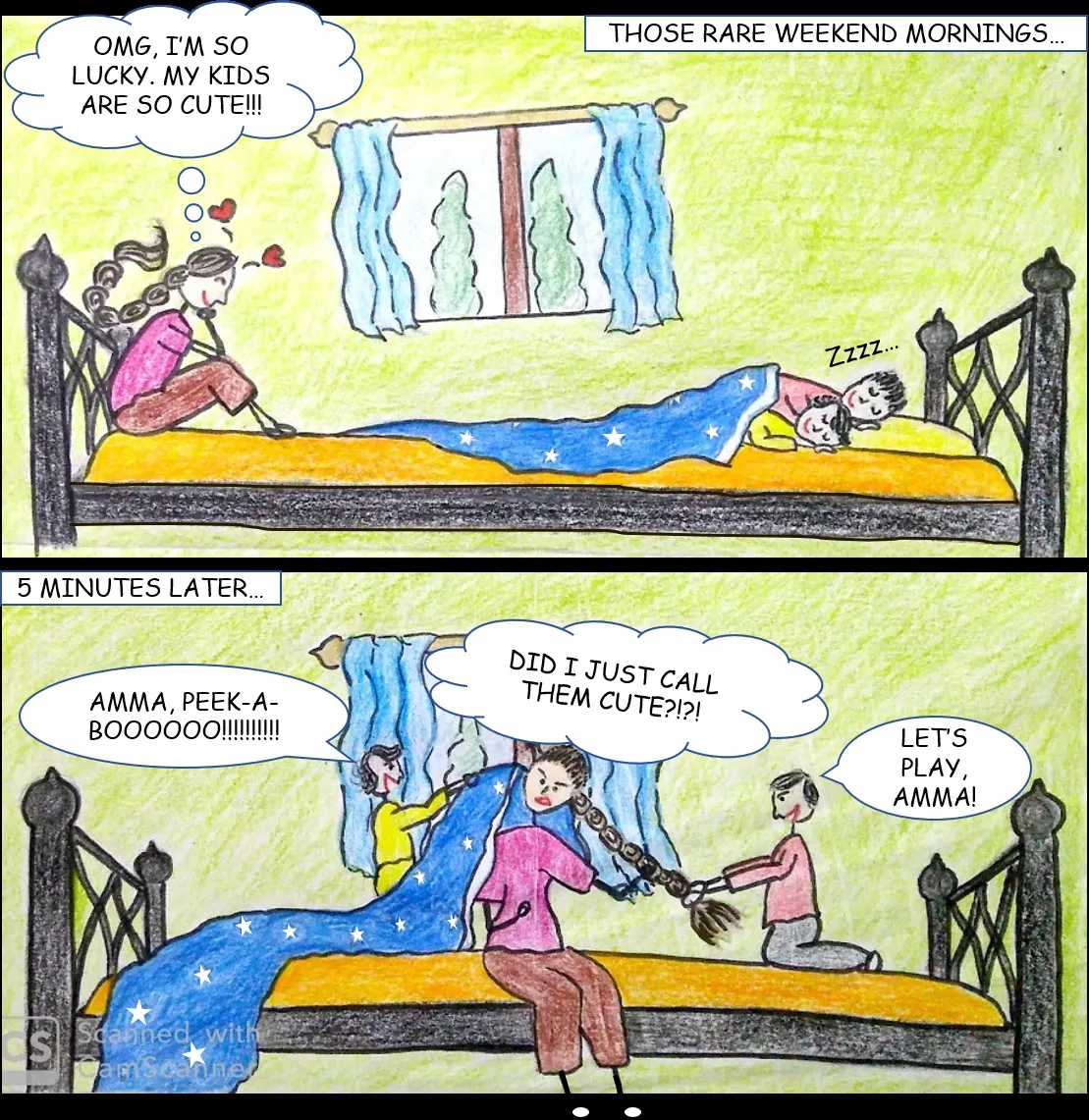 I Make Funny Comic Strips Around My Life With My Kids