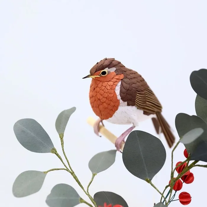Artist Uses Paper To Recreate Bird Species All Around The World (30 Pics)