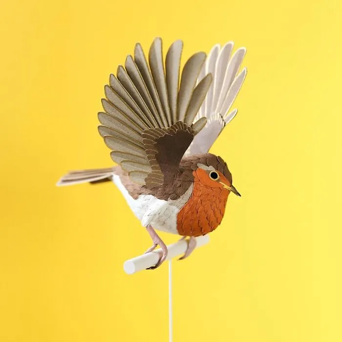 Artist Uses Paper To Recreate Bird Species All Around The World (30 Pics)
