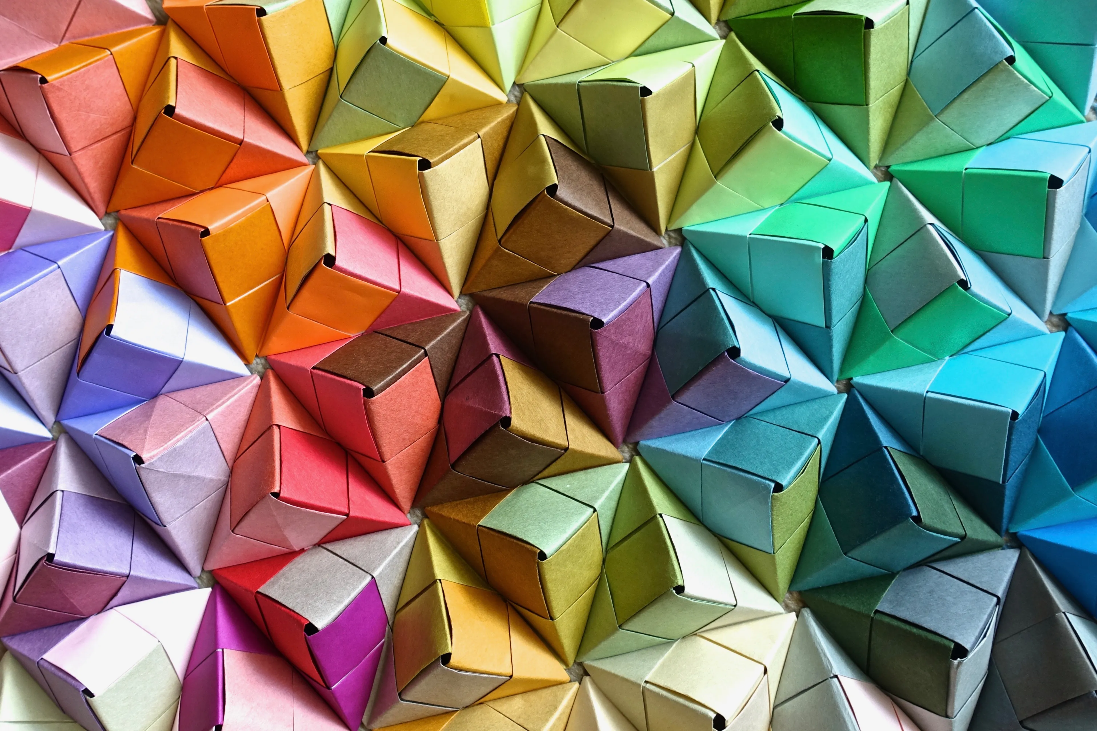 I Fold Origami Gradients As Color Therapy