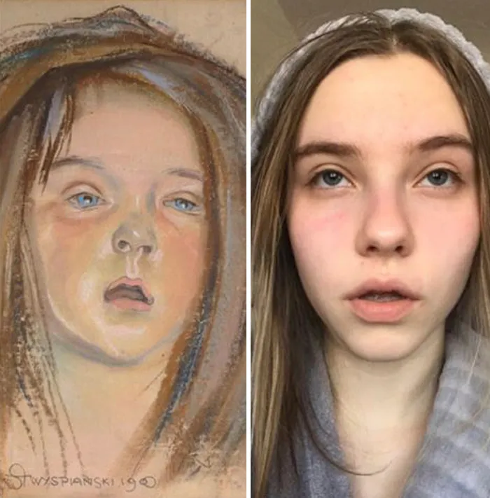 Stanisław Wyspiański, "The head of Helenka, the artist's0 daughter", 1900