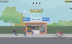 I Made A Game Called Swoopy Boi. You're A Magpie That Swoops Posties, Hipsters, And Other Characters