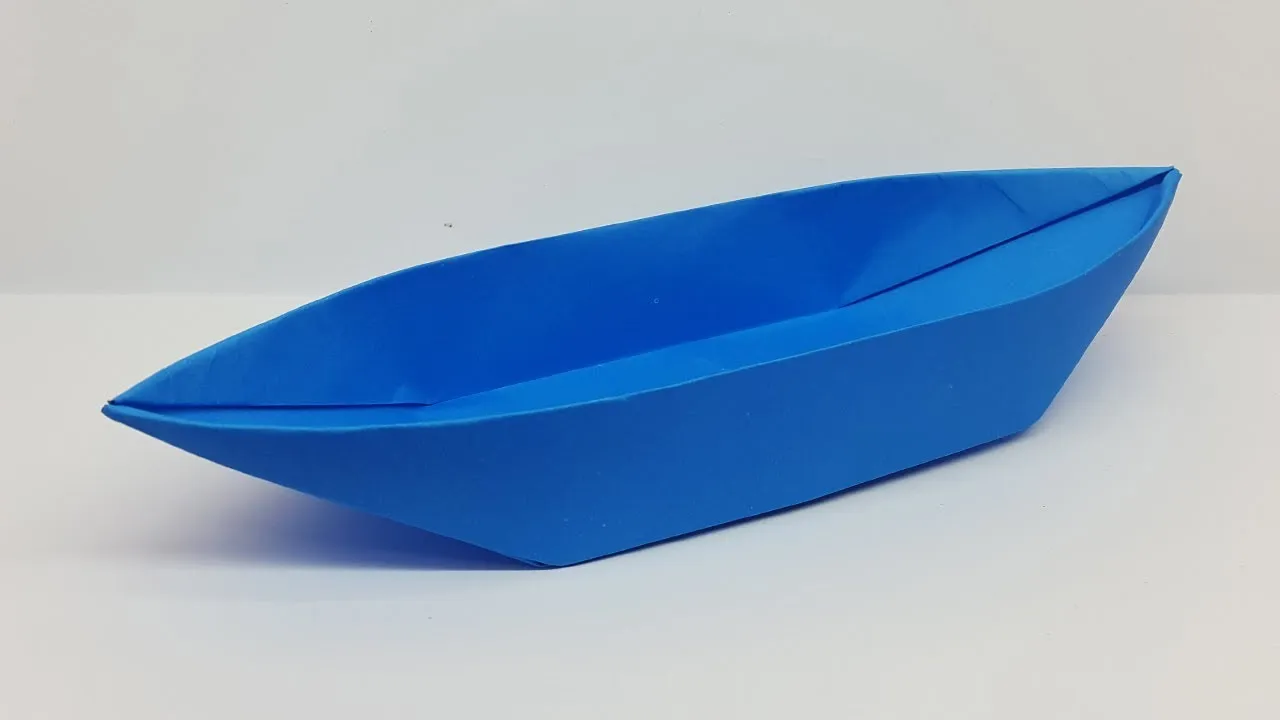 How To Make A Paper Boat For Kids That Floats - Origami Boat (Canoe) Tutorial