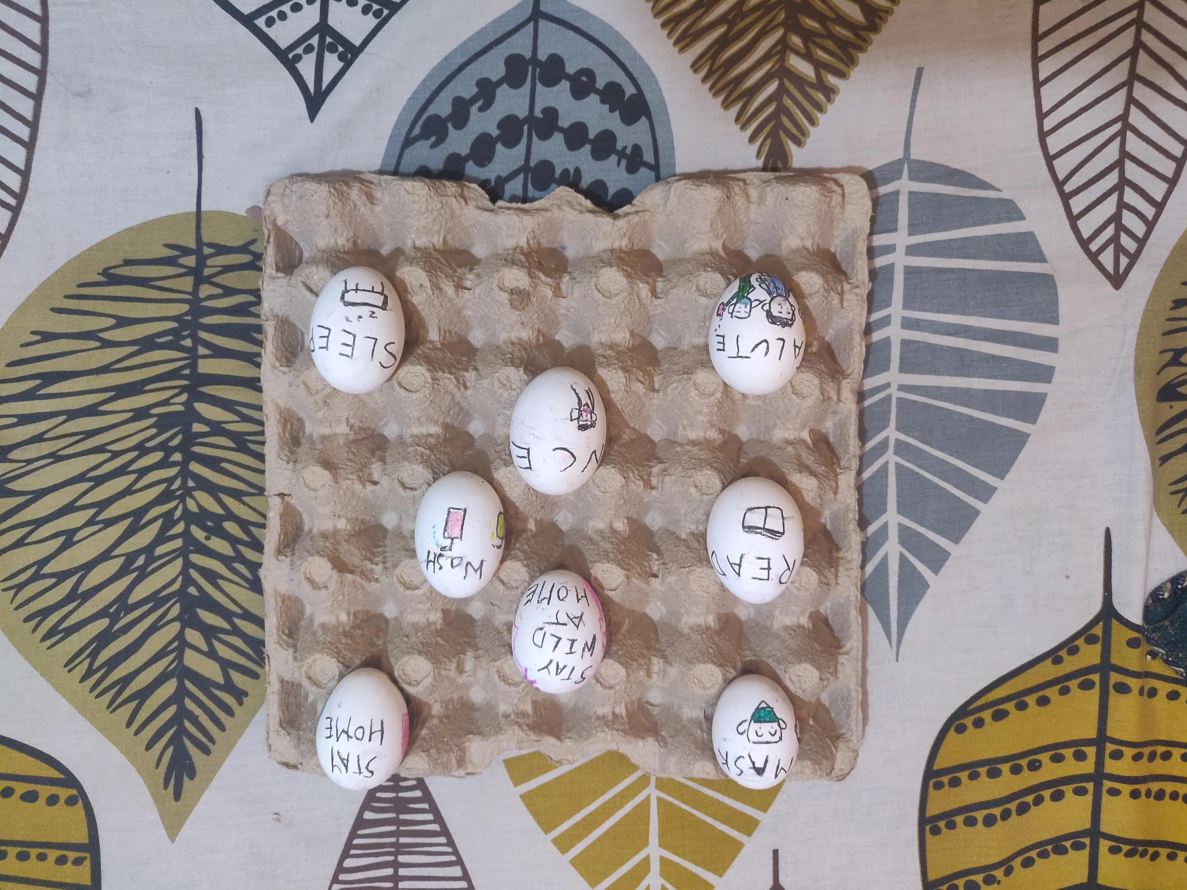 I Drew And Wrote 8 Quarantine Messages On 8 Eggs On Easter