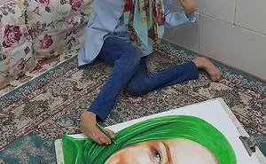 This Artist Defies Disability By Drawing With Her Foot, Here Are 30 Of Her Best Portraits
