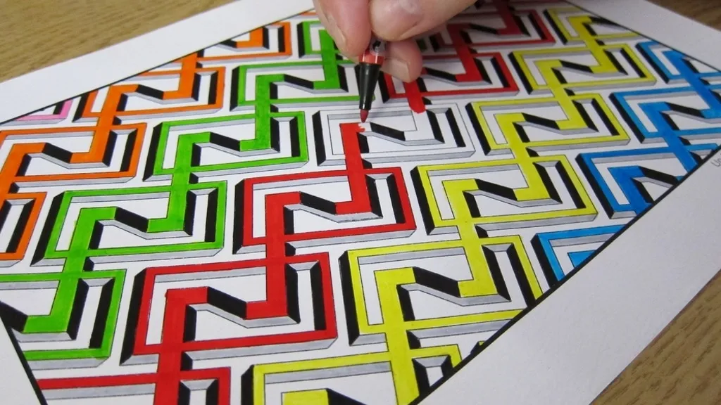 I Made An Optical Illusion Coloring Book For Fighting Boredom In Lockdown Quarantine.