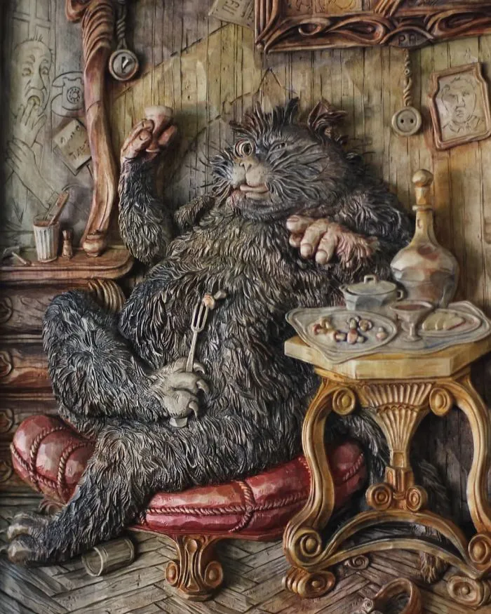 Russian Wood Carver Sculpts Incredibly Detailed Pictures (55 Pics)