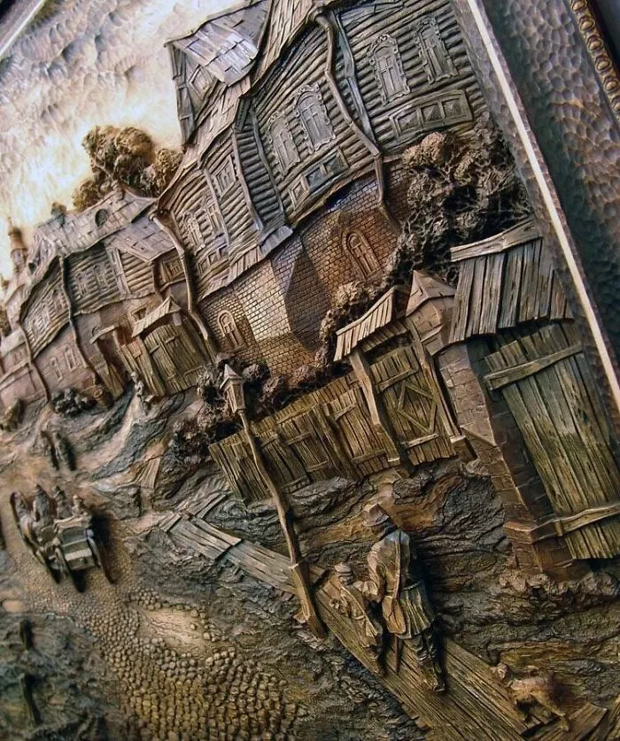Russian Wood Carver Sculpts Incredibly Detailed Pictures (55 Pics)