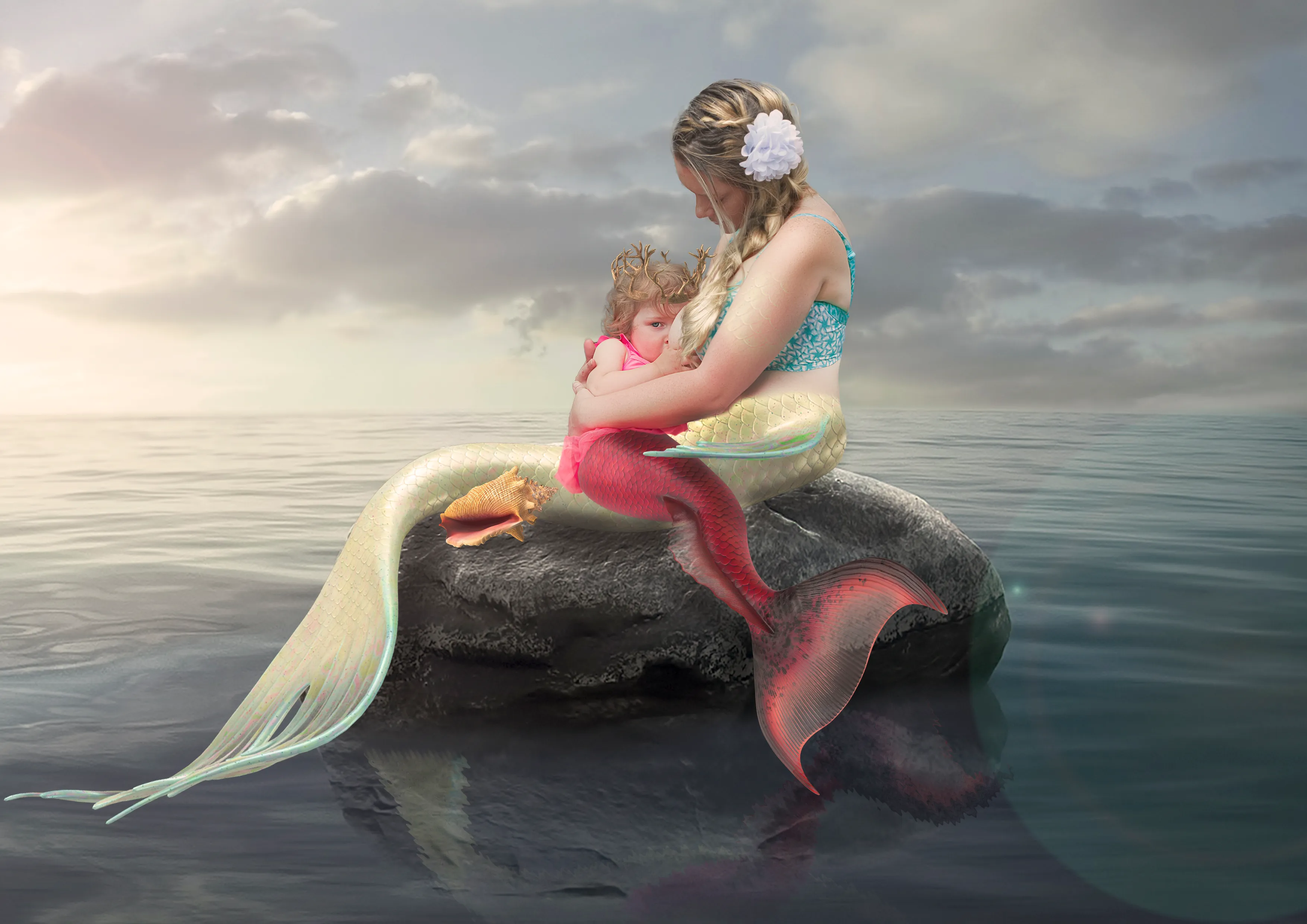 I Turned My Daughter Into A Mermaid (6 Photos)