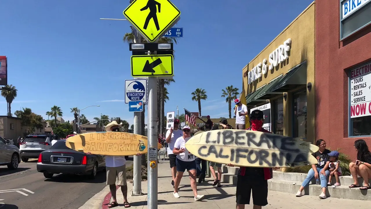 Covid-19 Protest San Diego California 4/26/2020