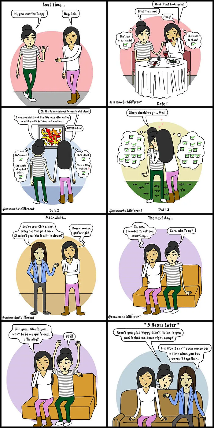 30 Cute And Heartwarming Lesbian Comics About My Relationship With My Girlfriend