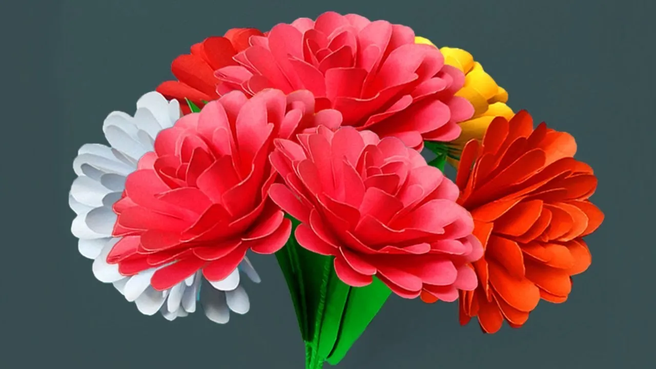 Very Easy And Beautiful Paper Flowers
