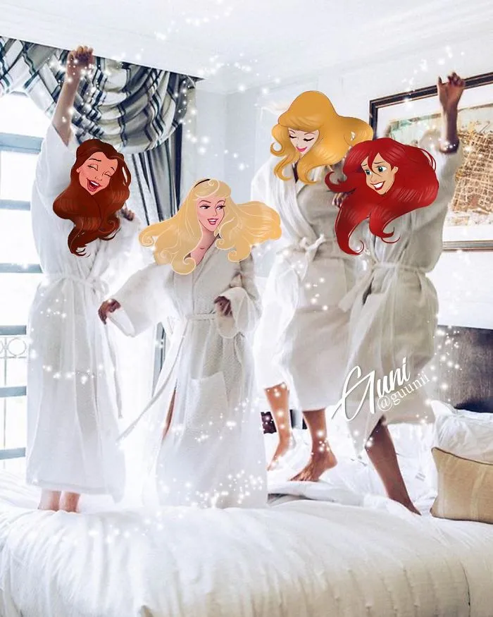 85 Pics Of What "Living Happily Ever After" Looks Like For Disney Princesses, As Imagined By Russian Artist Guni