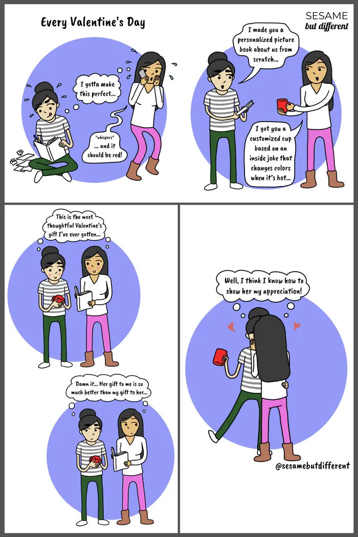 30 Cute And Heartwarming Lesbian Comics About My Relationship With My Girlfriend