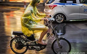 Colourful Hanoi In Rain And Thunder