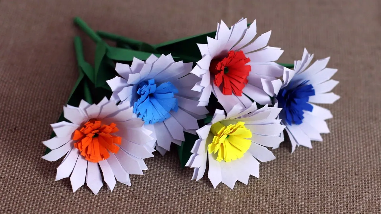 Easy DIY Paper Stick Flower | Beautiful Stick Flower | Paper Flowers Crafts Tutorial