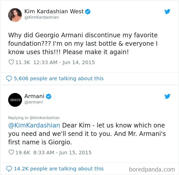 When Kim Kardashian West Got Called Out By Armani For Not Knowing How To Spell “Giorgio”