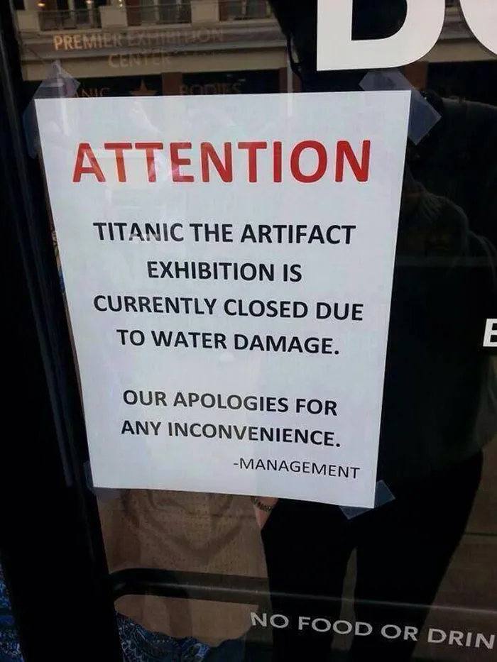 Oh No - Titanic Artifacts Damaged By Water