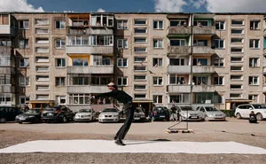 Kaunas' Courtyards Transform Into Stages As Various Artists Perform For Quarantined People