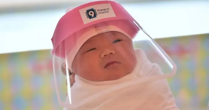 These Newborns Are Getting Tiny Face Shields To Protect Them From The Coronavirus