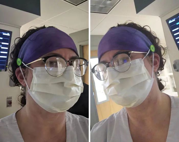 Si llevas mascarilla mucho rato, cose un botón a una cinta del pelo y no te destrozará las orejas