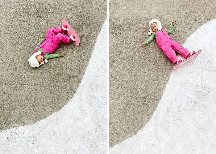 30 Pics Of A Family That Uses Chalk Art To Go On Adventures During The Lockdown