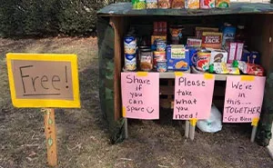 Family Sets Up A "Give And Take" Outdoor Pantry, Doesn’t Expect It To Grow So Big