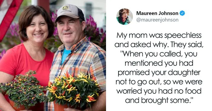 Woman Orders Flowers While Self-Isolating, Company Delivers Her Free Hot Meals And Groceries