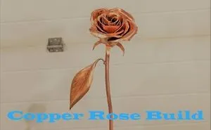 Hand Made Rose Out Of Copper