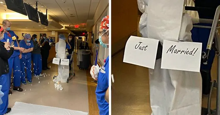 Residents Exchange Vows In Front Of Hospital Staff After Their Wedding Gets Canceled Due To Coronavirus