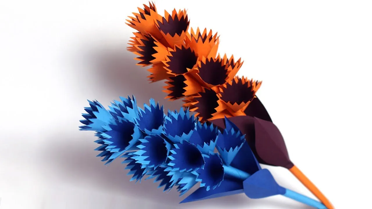 DIY Paper Stick Flower Easy Paper Flower Making DIY Paper Craft