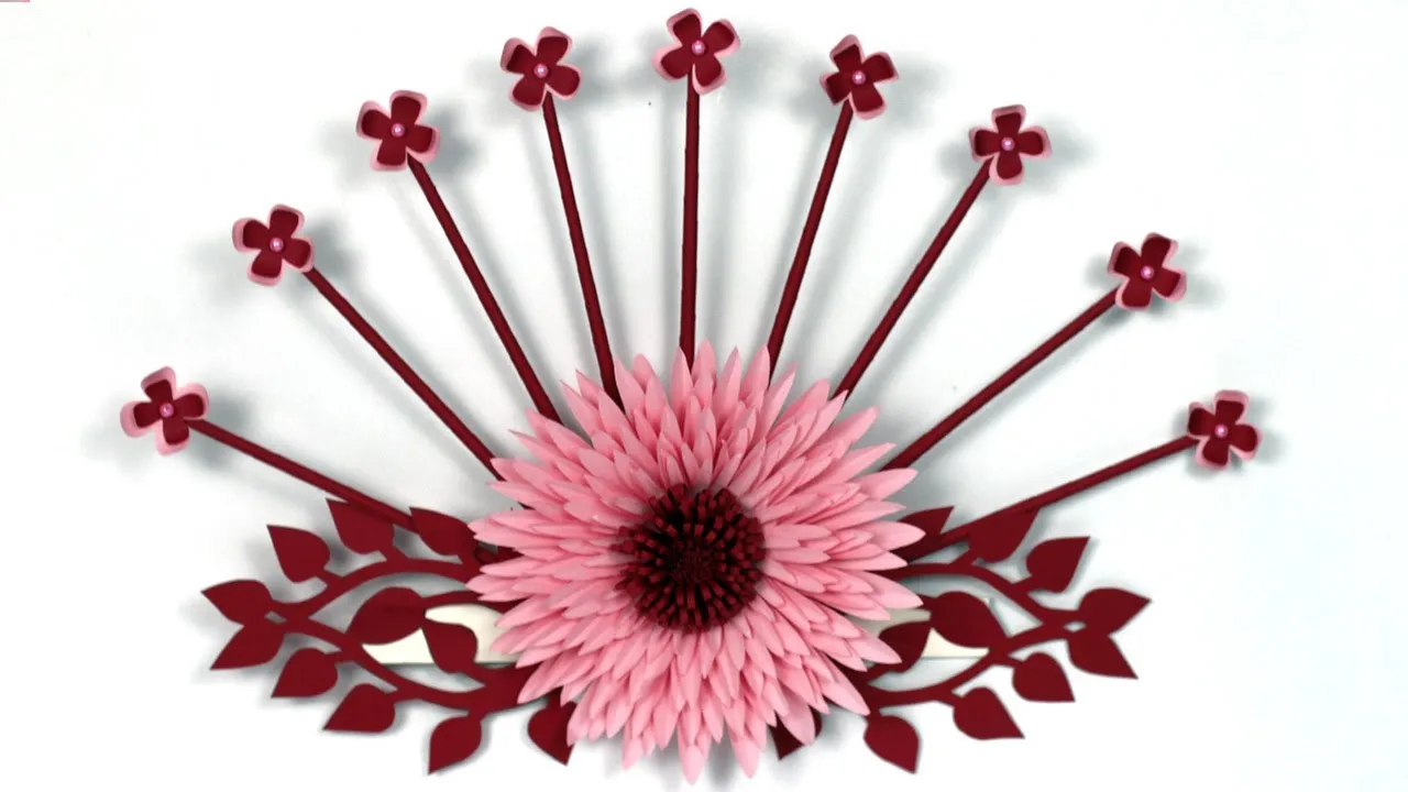 Easy DIY Paper Flower Wall Hanging | New Wall Decoration Ideas /Paper Craft Home Decor