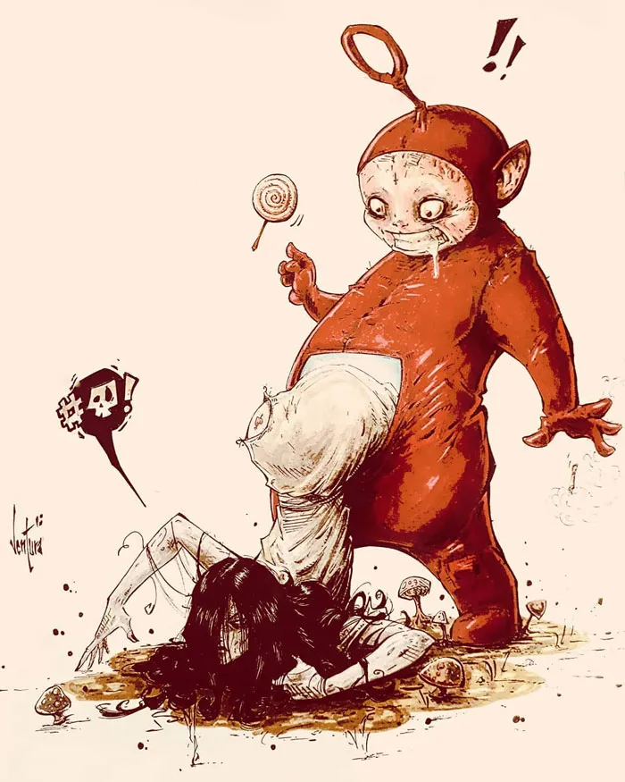 Po (Teletubbies) & Sadako (The Ring)