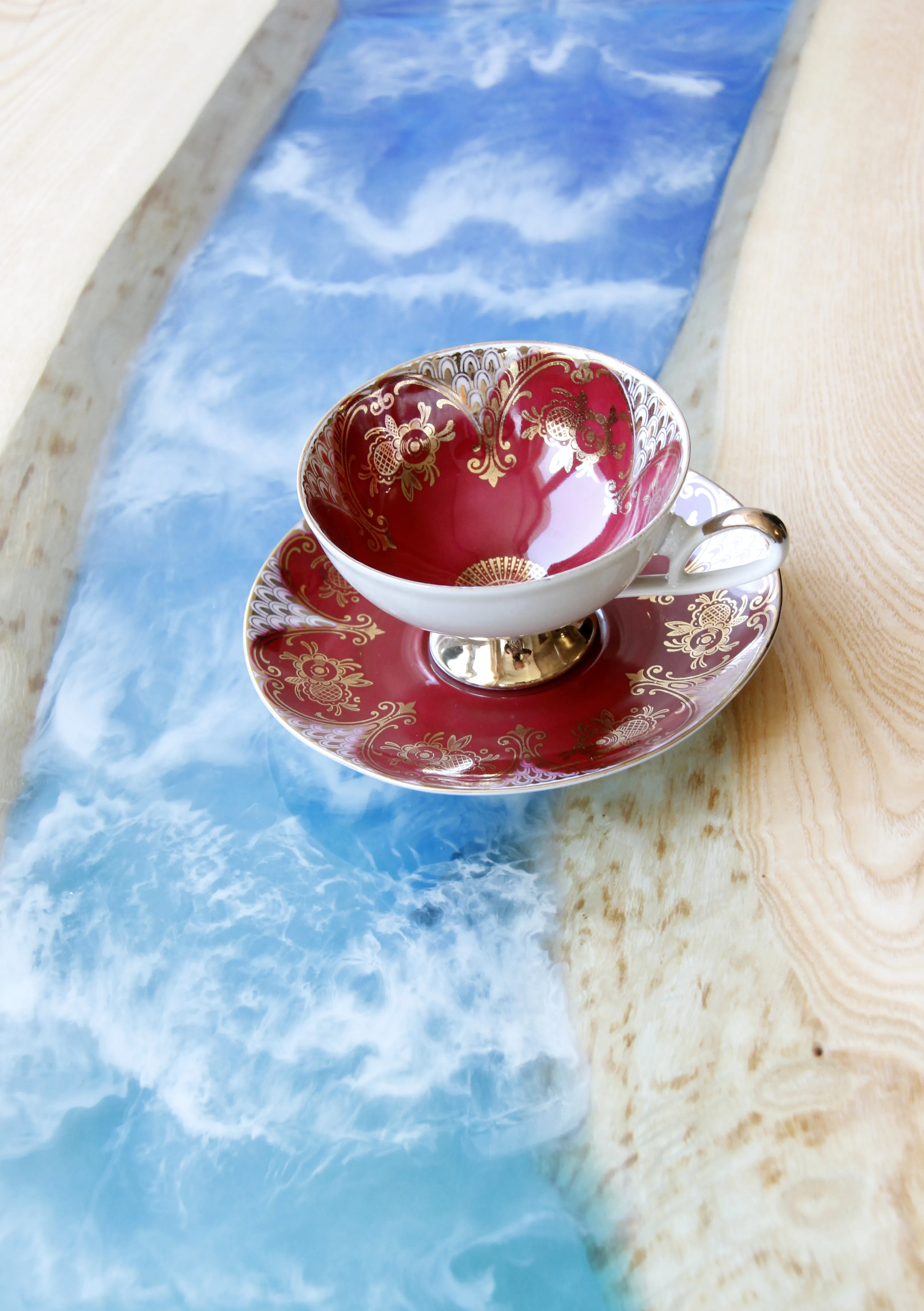 A Beautiful Combination Of Wood And Resin