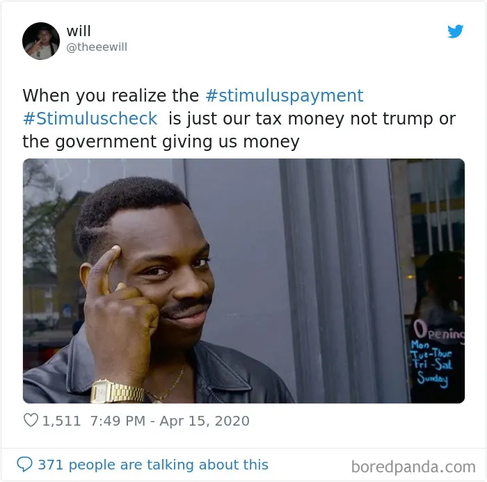 Americans Are Making Jokes About The $1,200 Stimulus Checks And Here's 33 Of The Best Ones
