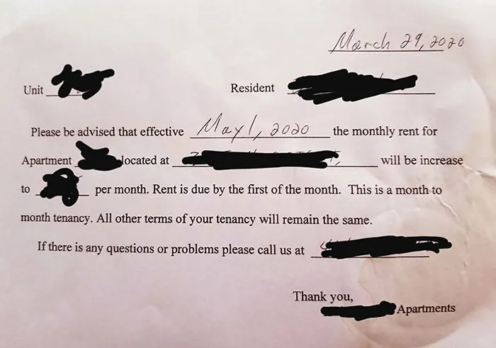 I've Been Hearing So Many Inspiring Rent Deferment Stories During This Global Crisis. Found This On My Apartment Door The Other Day