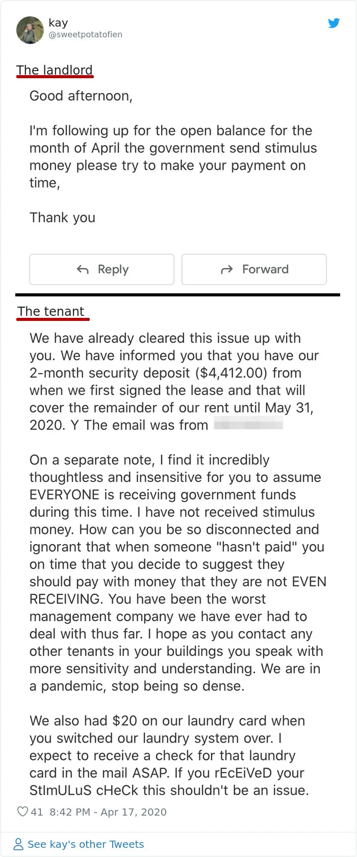The Landlord vs. The Tenant