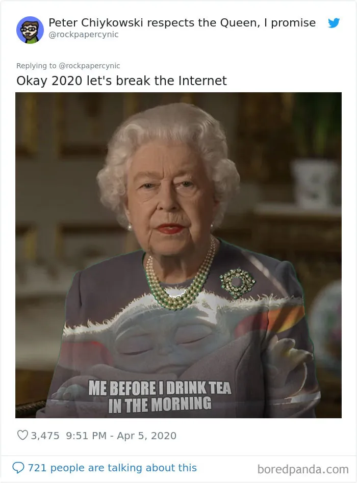 La Reina de Inglaterra dio un discurso vestida de verde y la gente sacó el Photoshop a relucir (35 imágenes)