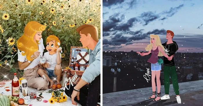 85 Pics Of What "Living Happily Ever After" Looks Like For Disney Princesses, As Imagined By Russian Artist Guni